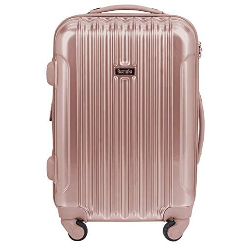 kensie 20" "Alma" Carry-On TSA-Lock Spinner Luggage, Rose Gold