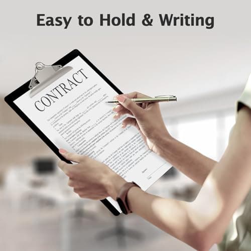 Macroclo Legal Size Clipboard, Black Plastic 8.5 x 14 Clip Board for Lawers, Heavy Duty Butterfly Clip, 9 x 15 in, Office & School Supply 8