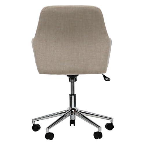 Workspace by Alera Mid-Century Task Chair, Supports Up to 275 lb, 18.9" to 22.24" Seat Height, Cream Seat, Cream Back 16