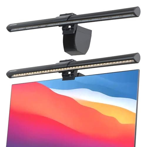 CATPOWER Computer Monitor Light Bar, LED Screen Light Bar for Workspace, Dimmable Monitor Lamp, Button Control Monitor Lamp for Desk/Office/Home/Game, for Eye Caring