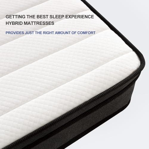Hotkid,Queen Mattress,10 Inch High Density Foam Hybrid Mattresses in a Box with Individual Pocket Spring,Queen Size mattresses,Breathable Supportive and Pressure Relief,Guest and Kids Bedroom (Queen) 6