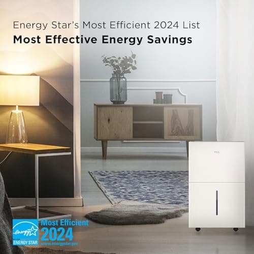TCL 3000 Sq. Ft. Smart Dehumidifier, Energy Star Most Efficient, Ultra-Compact, 32 Pints Per Day, for Whole House, Basement, Bathroom & Bedroom, Works with Alexa/Google Assistant 5