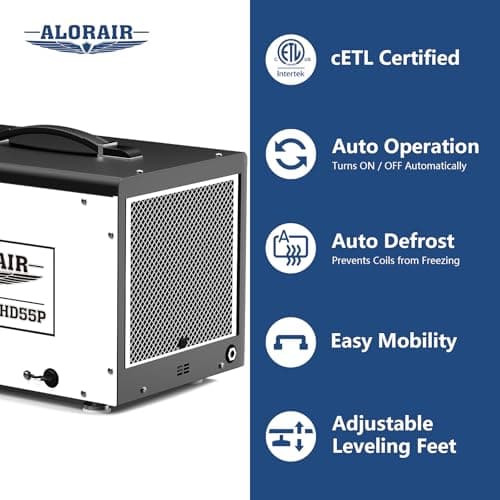 ALORAIR Crawl Space Dehumidifier, 120 PPD Crawlspace Dehumidifiers with Drain Hose and Pump for Basement, Portable Compact Auto Defrost Under House Industry Commercial Dehumidifier 5
