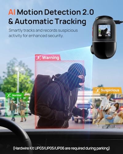 70mai Dual Dash Cam Front and Rear 4K, Car Camera for Cars with Sony IMX678, STARVIS 2 Night Vision, 4G LTE, AI Motion Detection, ADAS, 5GHz Wi-Fi 6, Parking Monitor, Voice Control (4K Omni X800) 6