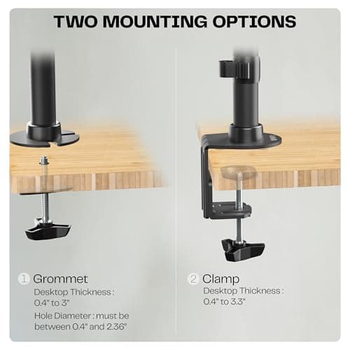 VIVO Dual Monitor Desk Mount Stand with Height Adjustment and VESA Plates for 2 LCD Ultrawide Screens up to 34 inches, Stacked Array, STAND-V002R 7
