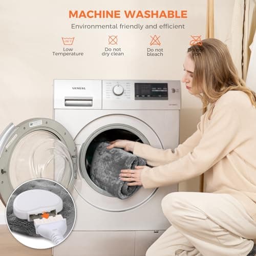 NOWWISH Heating Pad for Back Pain Cramps Relief, XL Moist Heat Electric Heating Pads with Auto Shut Off Large, Gifts for Women, 12 "x 24" Grey 8