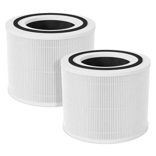 2-Pack Core 300 Replacement Filter Compatible with LEVOIT Core 300 and Core 300S Air Purifier, H13 True HEPA & Activated Carbon, Replace Core300-RF, White