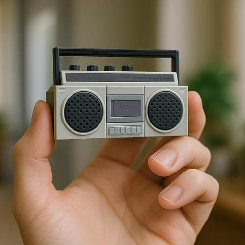Sourcingbay Portable Mini Bluetooth Speaker, Retro Radio Design with Rechargeable Battery, Dual Speakers,Cool Gagdet for Kids Adults Office Desk Travel 6