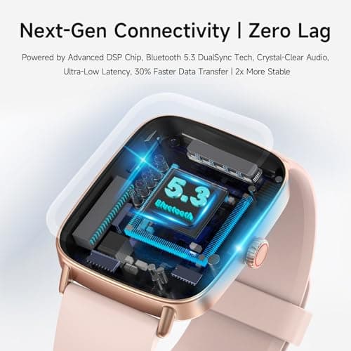 Smart Watch for Women, 1.85" HD Smartwatch Compatible iPhone/Samsung/Android (Answer/Make Calls), 100+ Sport Modes Fitness Tracker with Heart Rate/Sleep/SpO2 Monitor, IP68 Waterproof, with 2 Bands 6