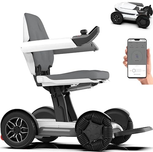 Intelligent Electric Powered Wheelchair Device, Automatic Folding, Remote Controlled, Smart, Compact Heavy Duty Mobile, Powerful Dual Motor, Foldable Portable Motorized Mobility Scooter