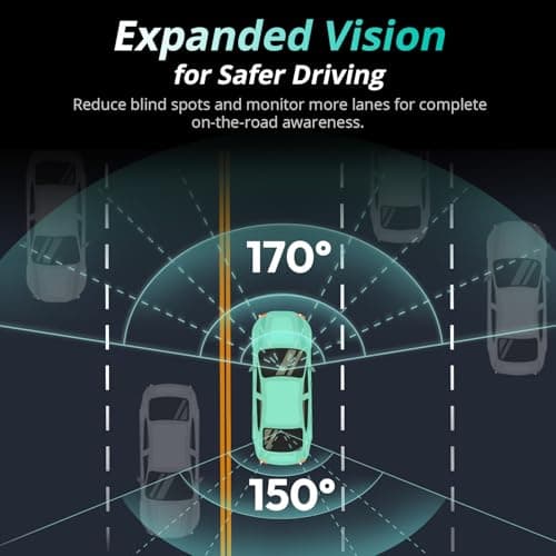 BOTSLAB 4K Dash Cam Front and Rear, STARVIS 2 Sensor, Voice Control, 64GB Card Included, 5GHz WiFi Dashcam Front and Rear Camera, Built in GPS, WDR Night Vision, 170°Wide Angle, 24H Parking Mode 5