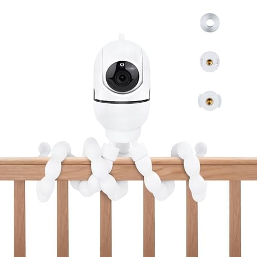 Upgraded Baby Monitor Mount - 7.8'' Adjustable Tripod Baby Camera Mount for HelloBaby HB65/HB40/HB6550/HB66/ HB6339/HB6550 Pro, ANMEATE SM935E, Detachable Tripod Monitor Holder Flex Stand for Crib