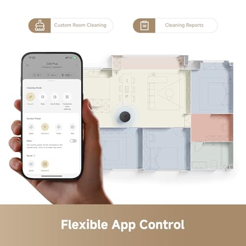 DREAME D20 Plus Robot Vacuum and Mop, 13,000Pa Suction, Self-Emptying with 5L Dust Bag, DuoBrush for Pet Hair, LDS Mapping, App & Voice Control, Ideal for Hard Floors & Carpets (Black) 8