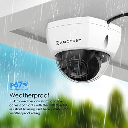 Amcrest 4K 8CH Security Camera System w/ 4K (8MP) NVR, (4) x 8-Megapixel IP67 Weatherproof Metal Dome POE IP Cameras (3840x2160),Pre-Installed 2TB Hard Drive, NV4108E-HS-IP8M-2493EW4-2TB (White) 7