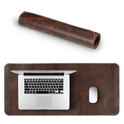 Londo Top Grain Leather Extended Mouse Pad – Large Desk Mat for Office & Gaming, Smooth Writing Surface, Non-Slip Base, Durable & Stylish Workspace Accessory