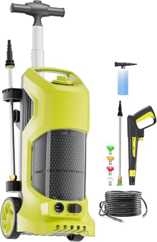 Electric Pressure Washer 4800Psi-Max 2.3Gpm Pressure Washer with 4 Nozzles, 25FT Hose, Soap Tank, Ideal for Car, Driveway, Patio, Pool Yellow