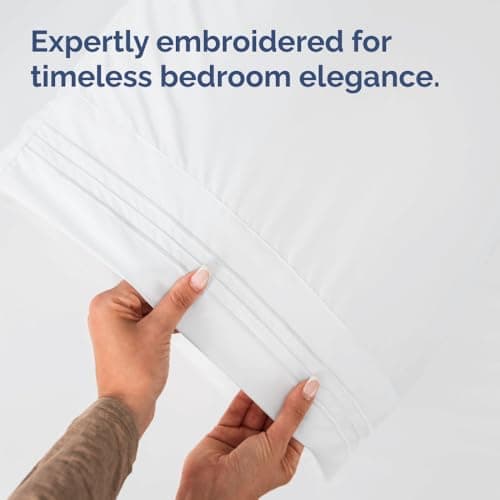King Pillow Cases Set of 2 - Ultra Soft Hotel Quality Pillowcase Covers - Comfy, Cozy & Wrinkle Free - Shrinkage, Stain and Fade Resistant - Machine Washable Pillow Protectors - 2 Piece Set - White 6