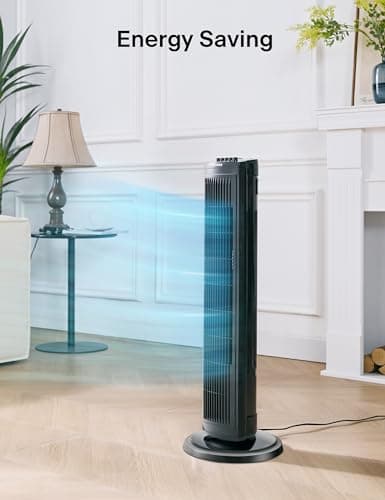 PELONIS 30 Inch Oscillating Tower Fan with 3 Speed Settings and Auto-off Timer, Standing Fan PFT28A2BBB, Black, medium 5