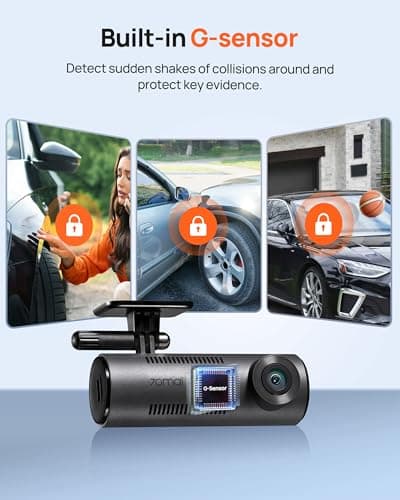 70mai Dash Cam M310, Dash Camera for Cars 1296P QHD, Smart Dash Cam Front Built in WiFi, 130° Wide-Angle FOV, WDR, Night Vision, iOS/Android Mobile App, Loop Recording, Parking Monitor, Time-Lapse 6