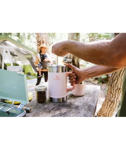 STANLEY Classic Stay-Hot French Press Coffee Maker 48 oz | 5 Minute Brew, 4 Hours Hot | Mesh Filter for Coffee Grounds | Insulated Stainless Steel French Press | BPA-Free | Black 2.0 5