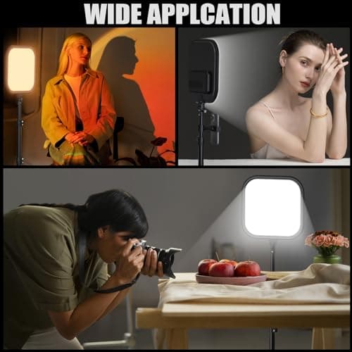 2Pack LED Video Light Kit, Hagibis 15W Photography Lighting Kit, 78" Dimmable Studio Lights with Tripod, 2500-8500K Stream Light for Video Recording, Game Streaming, Photography, Tiktok, YouTube 6