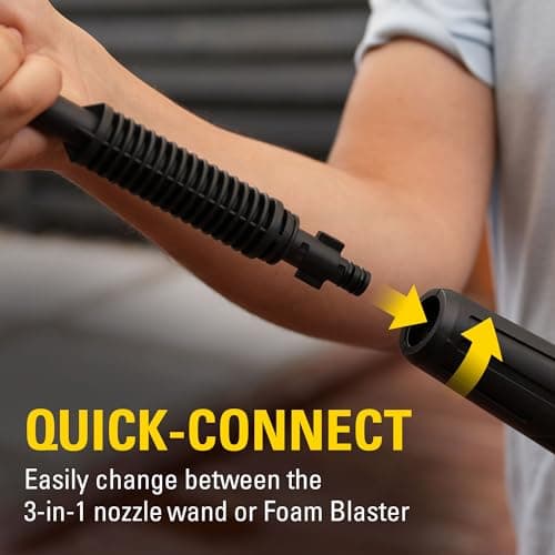 CAT Electric Pressure Washer 1850 PSI 1.4 GPM with 20' high-Pressure Hose, Quick Release Gun, 3-in-1 Nozzle Lance, Foam Cannon Water Pressure Washers, Power Washer for Your Home Patio, Driveway & RV 6