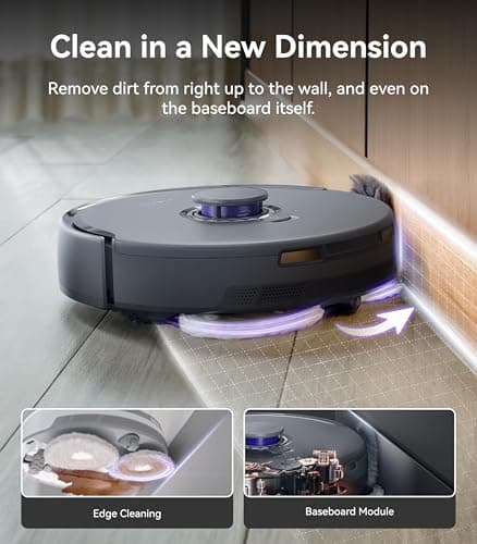 NARWAL Freo Z Ultra Robot Vacuum and Mop Combo, Dual RGB Cameras and Chips, AI Avoidance, 12000Pa Suction, Real-Time Decisions, Adaptive Hot-Water Self Wash & Self Emptying, Pet Hair, Quiet, Grey 6