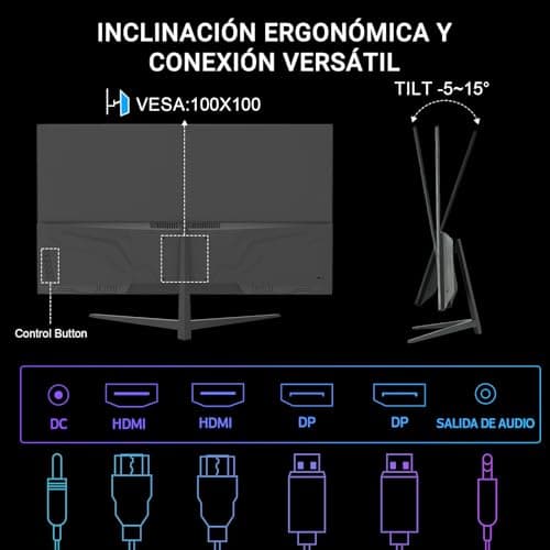 32 Inch 4K Monitor, UHD(3840 x 2160) Fast IPS Computer Monitor, 3000:1 Contrast, sRGB 120%, Blue Light Filter, Free-Sync, Eye Care Screen With HDMI, DisplayPort for Home and Office, VESA(100x100mm) 8