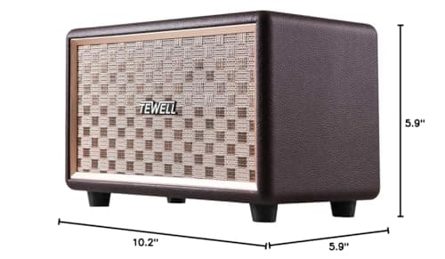 Vintage Bluetooth Speakers with Bass Enhanced Technology, Wireless & 3.5mm Aux Input for Cellphone, AC Powered (Upgraded Version) 8