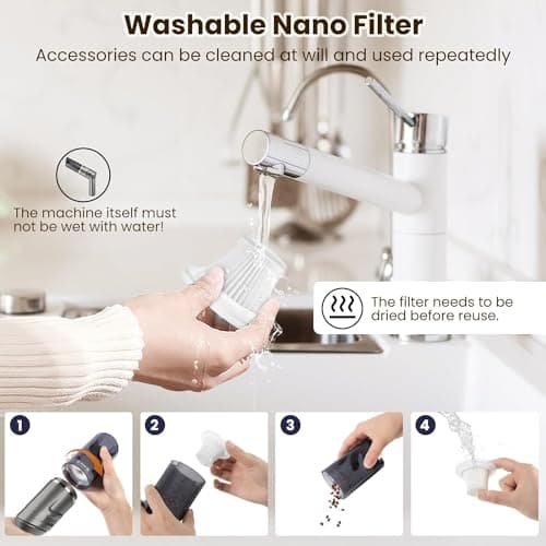 MZGO Car Vacuum Portable Cordless 120W/12kPa High Power Handheld Portable Handheld Vacuum Cordless Cleaner with Low Noise Wet and Dry Use Auto Vacuum Cleaner for Car Home Cleanning 6