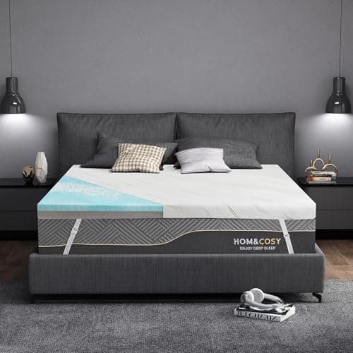 Firm Mattress Topper Queen Size 3 Inch with Ice Silk Cover, Premium Cooling Gel+Bamboo High Density Memory Foam Mattress Toppers, CertiPUR-US Firm Bed Topper for Pain Relief, 80"x60"