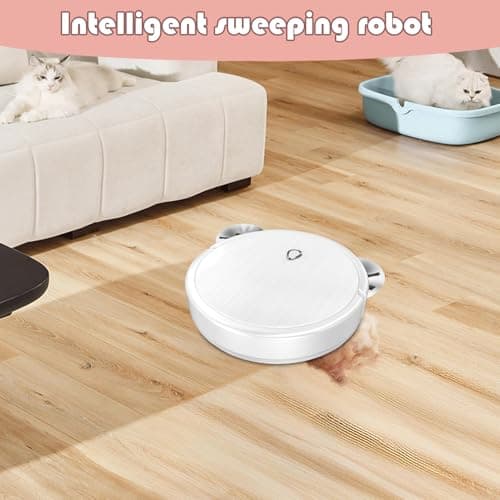 Robotic Vacuum Cleaner,Robot Vacuum and Mop,Featuring a 3-in-1 Comprehensive Cleaning System That vacuums and mops,Tangle-Free Design,Obstacle Avoidance,Ideal for Hard Floor,Pet Hair, Carpet 5