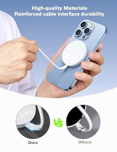 Magnetic Wireless Magsafe Charger iPhone: Charging Pad for iPhone 17/16/15/14/13/12 Series & AirPods Pro 4-2, Strong Magnet, Dual Ports, Case-Friendly, Lightweight for Travel Home Office Desk 8