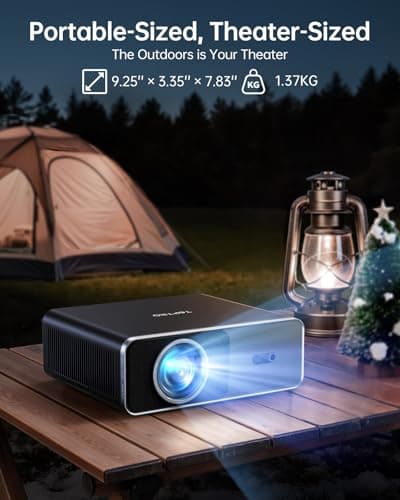 Smart Projector【1000 ANSI/Compatible with Netflix】4K Projector with WiFi 6 and 2-Way Bluetooth, AI Auto Focus & Keystone, 20W Dolby Audio,Built-in Apps,TOPTRO A1 Portable Proyector for Outdoor Movie 6