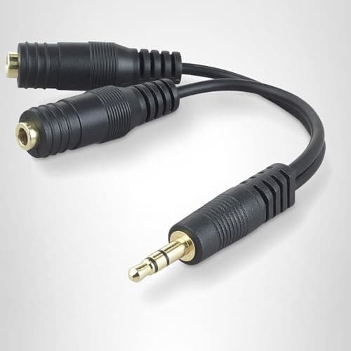 Belkin 3.5mm Audio Splitter – Dual Headphone and Speaker Jack Adapter for Sharing Music or Videos – Compatible with iPhone, iPad, Laptops, Tablets, and Other Devices with AUX Port – Black 6