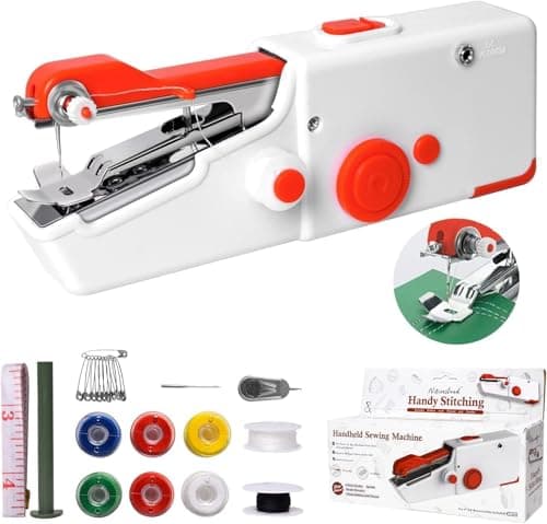 Handheld Sewing Machine, Quick Sew Mini Portable Electric Sewing Machine For Beginners Adults, Easy To Use Suitable for Sewing Clothes, Fabrics, Cutains, Family Travel