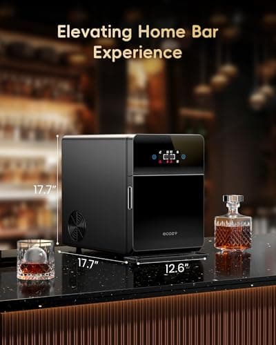 ecozy 2" Clear Ice Ball Maker with CrystalFlux Technology, 4 pcs in 40 Mins, 144 pcs/Day, Sphere Ice Maker with Automatic Water Supply, Self-Cleaning, Enhanced Insulation for Whiskey & Bourbon 9