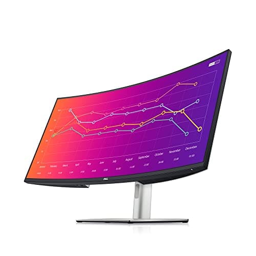 Dell U3821DW UltraSharp Curved USB-C Hub Monitor - 37.52-inch WQHD (3840 x 1600) 60Hz 2300R Curvature Display, 8ms Response time, USB-C/DP/HDMI/RJ-45, Height/Slant/Tilt/Swivel Adjustability - Silver 7