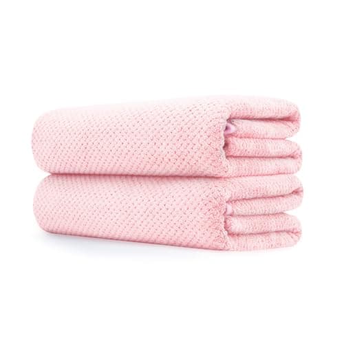 Towels Set 35x70 Inch Oversized Bath Sheets Towels for Adults Luxury Bath Towels Extra Large Sets for Bathroom Super Soft Highly Absorbent Microfiber Shower Towels 80% Polyester (2PCS Pink)