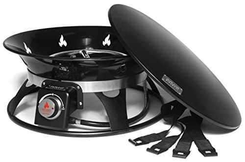 Outland Living Portable Propane Fire Pit, 21-inch, 58,000 BTU with Fire Pit Cover & Carry Kit, Smokeless Gas Firebowl | Perfect for Camping, Patio, Backyard, Tailgating, Deck, RV| Black 863 Cypress 9