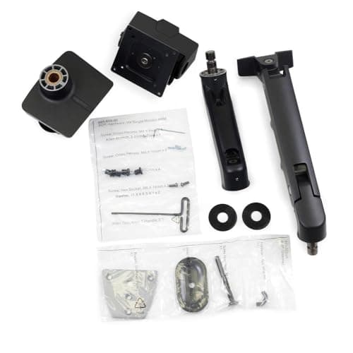 Ergotron - HX VHD Premium Heavy Duty Gaming Monitor Arm, Single Monitor Desk Mount – for 1000R Curved Ultrawide Monitors Up to 57 Inches, 9-14 Inches Depth, VESA 75x75mm or 100x100mm – Matte Black 9