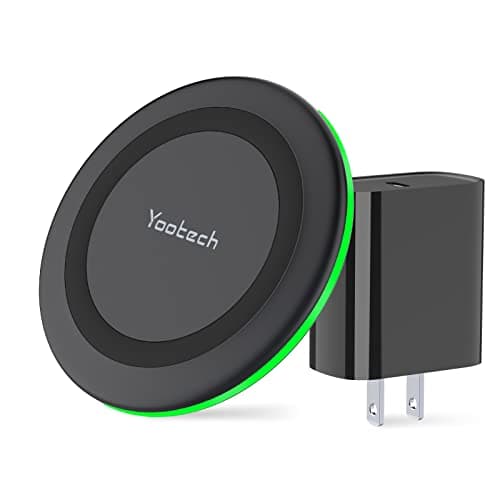 yootech Wireless Charger, 10W Max Wireless Charging Pad with Quick Adapter, Compatible with iPhone 17/17 Pro/17 Pro Max/Air/16/15/14/13/SE 2022/12/11/X,Samsung Galaxy S25/S24/S23, for AirPods Pro 3