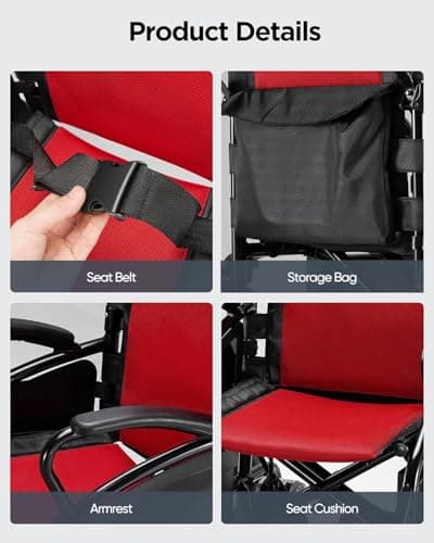 Electric Wheelchair for Adults, 500W Motors Powerful, Mobility Scooter 16 Inch Big Wheels, All Terrain Power Wheelchair, Compact Portable Motorized Wheelchair for Seniors, 20 Miles Travel Range 5