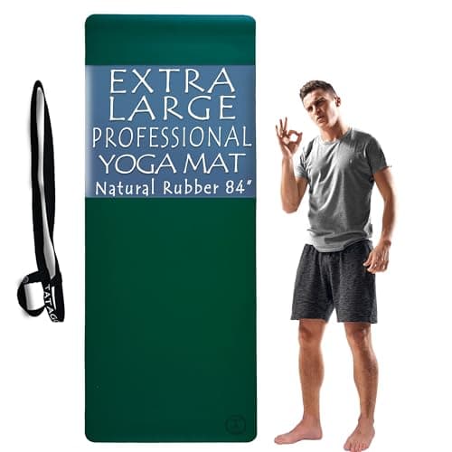 Tatago Natural Rubber Extra Large Yoga Mat Non Slip- 84 Inch Professional XL Yoga Mat for Hot Yoga & Intense Workouts-Extra Long and Wide for Tall Men and Women. (Ezmeraldo)