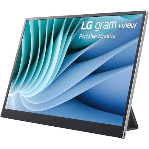 LG Gram +View 16 Portable Monitor - 16" WQXGA (2560x1600) IPS - DCI-P3 99% Color Coverage - Type-C Connectivity - Landscape & Portrait Orientation w/Folio Cover/Stand w/ICP 4