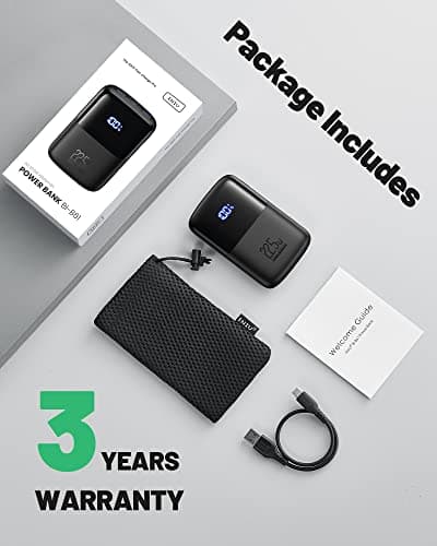 INIU Portable Charger, Smallest 22.5W 10000mAh Power Bank, USB C in/Output Fast Charging 3-Output Mini Battery Pack Charger with Phone Holder for iPhone 17 16 15 14 Air Samsung S23 Google iPad Tablet 8