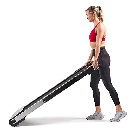 Sunny Health & Fitness Asuna Space Saving Treadmill, Motorized with Low Profile, Speakers & Slim Folding - 8730,Black 7