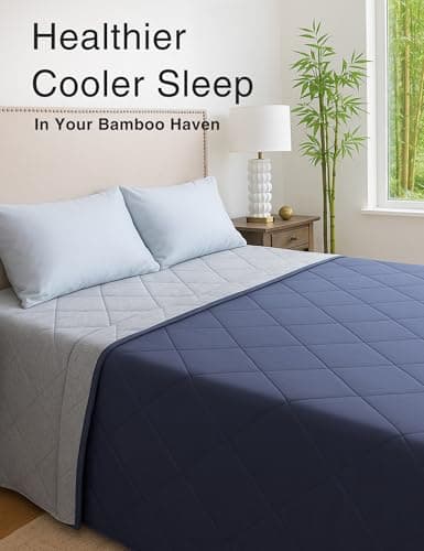 ZonLi Z-Magic 100% Cooling Bamboo Comforter from Viscose, Lightweight All-Season Breathable Bedding Blanket for Hot Sleepers 7