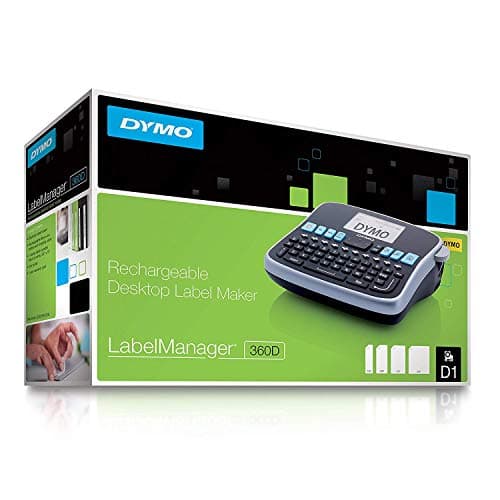 DYMO Desktop Label Maker LabelManager 360D Rechargeable Hand-Held Label Maker, Easy-to-Use, One-Touch Smart Keys, QWERTY Keyboard, Large Display, For Home & Office Organization 7