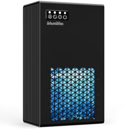 FancyBark Dehumidifiers for Home, 99oz Water Tank Dehumidifier for Bedroom Basement Bathroom RV with Auto Shut Off, Drain Hose, Sleep Mode, (black)